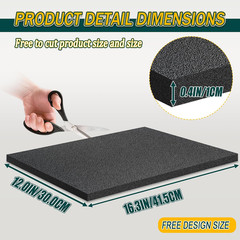 Polyethylene Foam Pads for Packing Foam Sheets Black Cuttable High Density Cushi