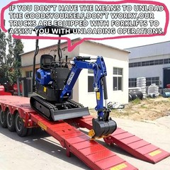 Free Ship Mini Excavator 1 Ton Digger 13.5hp Gas Tracked Crawler EPA Engine