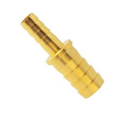 Brass Hose Barb Reducer, 5/16″ to 1/4″ Hose ID, Reducing Barbed Hose Splicer Men