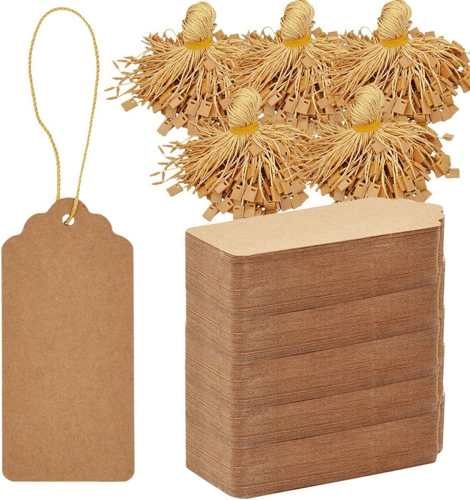 1000 PCS Standard Size Hang Tag String Price Tags,Hanging Tags with String,Price