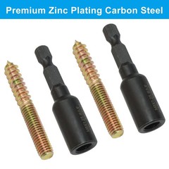 20 PCS M8 x 60mm Hanger Bolts, Double Head, Carbon Steel, Hanger Bolt Driver