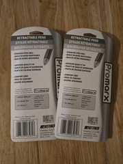 **NEW** 2 PACKS Promarx® Grippy™ COMFORT GRIP RETRACTABLE BALL POINT BLUE INK