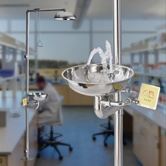 Stainless Steel Combination Shower Station Emergency Eye Wash Eyewash Station