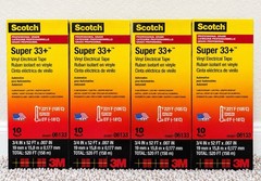 Scotch 3M Super 33+ Vinyl Electrical Tape (06133), 4 BOXES (40 ROLLS) Black