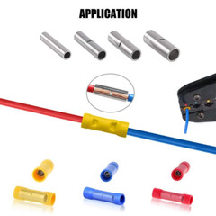 10 Pcs Non Insulated Butt Connectors, AWG# 4 Non-Insulated