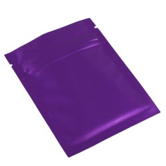 100x Gloss Shiny Purple Both Sides Foil Mylar Zip Lock Bags 8.5x13cm 3.25x5in