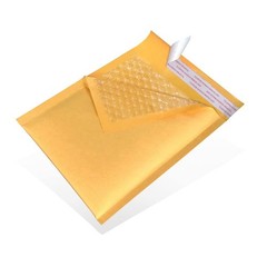100#7 14.25×20 Kraft Paper Bubble Padded Envelopes Mailers Case 12.5×19, Gold