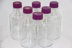 Lot of 6 VWR 10754-820 89000-240 1000mL Media Storage Bottles + Screw Caps