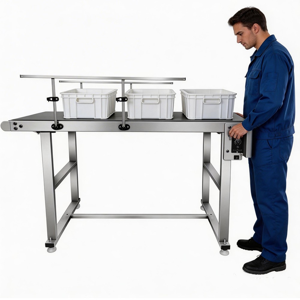 55″x22″ PVC Conveyor Belt 88 LBS Stainless Steel Industrial Belt Conveyor