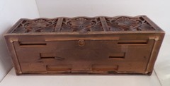 Vintage Lerner Faux Wood Look Plastic Desk Organizer 70s Retro MCM 3 Tier 6 Slot