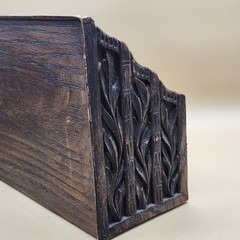 Vintage Lerner Faux Wood Look Plastic Desk Organizer 70s Retro MCM 3 Tier 6 Slot