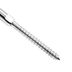 50 Right Left Handed 1/8″ T316 Stainless Steel Thread Swage Lag Screws for Wood