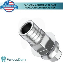 10x Ti-Base CAD/CAM Hexagonal Abutment Titanium Dental Int Hex Connection 2.42mm