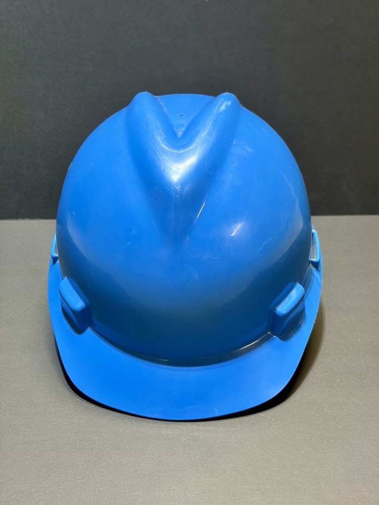 MSA V GARD Hard Hat Blue Adjustable Safety Head Protection
