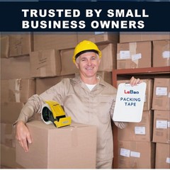 6 Rolls Heavy Duty Packing Tape with Metal Dispenser 1.88 in x 60 yd 2.7 Mil