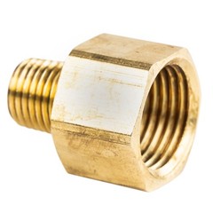 1/2″ FNPT – 1/4″ MNPT Pipe Adapter Solid Brass Pressure Gauge Connector Extender