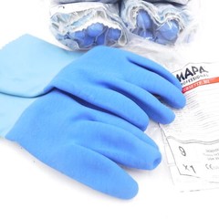 6 Pack Mapa Professional Size 9 Blue Chemical Resistant Gloves Jersette 301