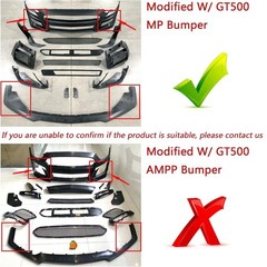 Front Bumper Lip with Corner Winglet Spliters for Ford Mustang 2015-2022