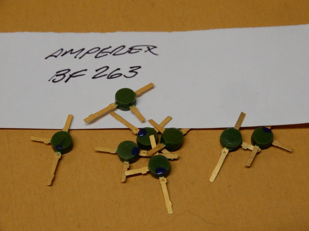Amperex BF263 Silicon NPN Vintage transistors Qty 8 NOS TO-50