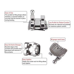 Dental Orthodontic Round Niti Arch Wires Super Elastic / Metal Brackets Braces