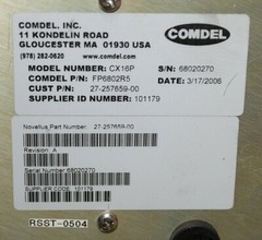 27-257659-00 / GENERATOR CX-10KS LOW FREQUENCY COMDEL CX16P / NOVELLUS