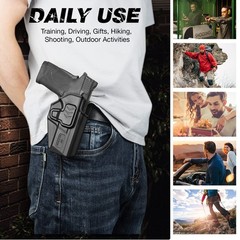 OWB Holster for M&P Shield 9mm Equalizer & EZ & 380 EZ, Red Dot Compatible, I…