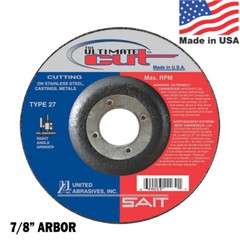 SAIT Type 27 (42) Ultimate Cut 6″ x .045 THK x 7/8″ Arbor Cutting Wheels QTY 10