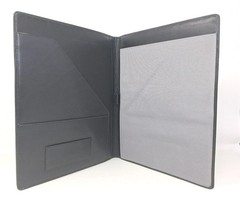 Coach Monogram Folder Portfolio Black For Writing Paper Pad Documents Holder