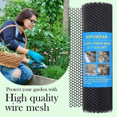 Pet Proof Barrier Net, Black Plastic Chicken Wire Mesh Fencing 15.7IN x 16.4F…