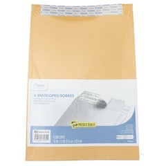 2 Pack Mead Press-It Seal-It Envelopes, 10in X 13in, 4 Ct