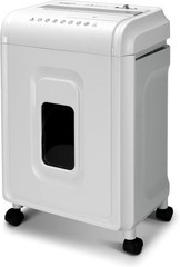 8-Sheet Micro-Cut Shredder for Paper, CDs & Credit Cards – White/Gray