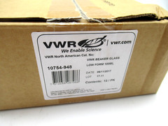 Pack of 12 VWR 10754-948 Low Form Breaker Glass 100mL SEALED *NEW*