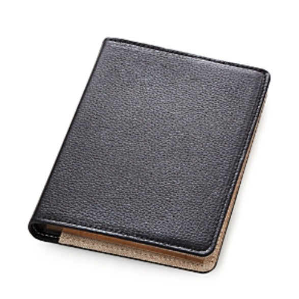Graphic Image Black Leather Refillable Journal L5811