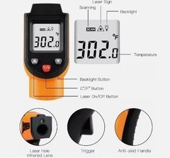 Digital Thermometer Infrared Gun IR Laser LCD Temperature Non-Contact Meter Gun