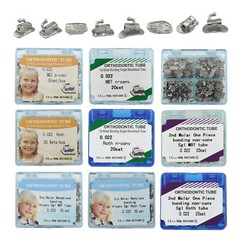 Dental Orthodontic Buccal Tubes 1st 2nd Molar Brackets Roth MBT 022 Bonding Tube