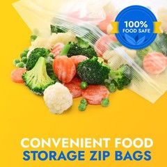 10″ x 12″ Reclosable Plastic Zip Bags, Pack of 10, 6 Mil Heavy-Duty Clear Pol…