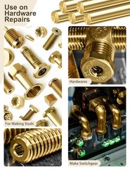 6-Pack Solid Brass Rods 3/16 X 12 Inch Brass Rod Premium Brass round Stock Pr