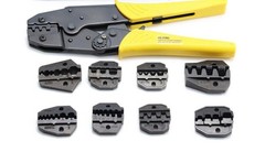 Ratcheting Crimping Tool Kit Cord End Terminals Wire Crimper Pliers w/ 8 Dies US