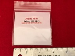 Alpha-Film Rad-Film 2.75X2.75″ for 2” ZnS(Ag) opaque window for Alpha Radiation