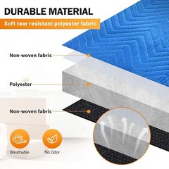 12 Moving Blankets 80″ x 72″ Mats Deluxe Quilted Shipping Furniture Pads 35lb/dz