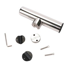 2PCS Stainless Tournament Style Clamp on Fishing Rod Holder for Rails 7/8″ to…