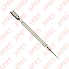 Nail-Cuticle Pusher, 5.5″, Straight/Angled 2×3 mm Cup Ends