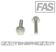 (25) M6 x 1.00 x 25 Stainless Steel DIN6921 A2 Hex Flange Bolts M6x25mm Flange