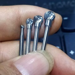 4 Pcs Ball Shape Aluminum Cutting Burr Set – 3/32” Shank Tungsten Carbide En…