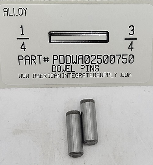 1/4X3/4 DOWEL PINS ALLOY STEEL PLAIN (10)