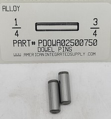 1/4X3/4 DOWEL PINS ALLOY STEEL PLAIN (10)