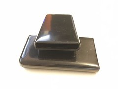 4 Push-On Flat Vinyl Caps Fits 1/4″ Flat Rod Stock 1.5″ Wide 3″ Deep, Handle