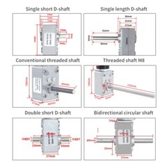 Worm Gear Motor DC 12V 24V Reversible High Torque 5840-31ZY Shaft Length 51 mm