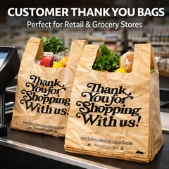 Heavy Duty Thank You Bags .71 Mil T-Shirt Grocery Retail Carryout Plastic Bags