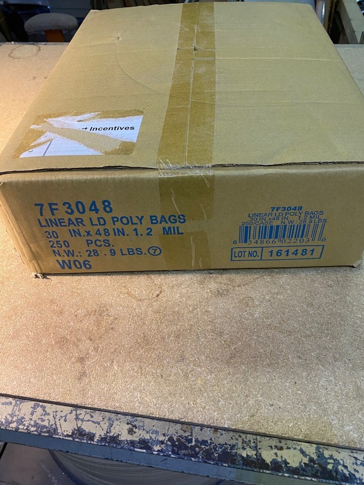Linear Clear LD Poly Bags 30×48 ” 30 X 48 ” 1.2 Mil Box of 250